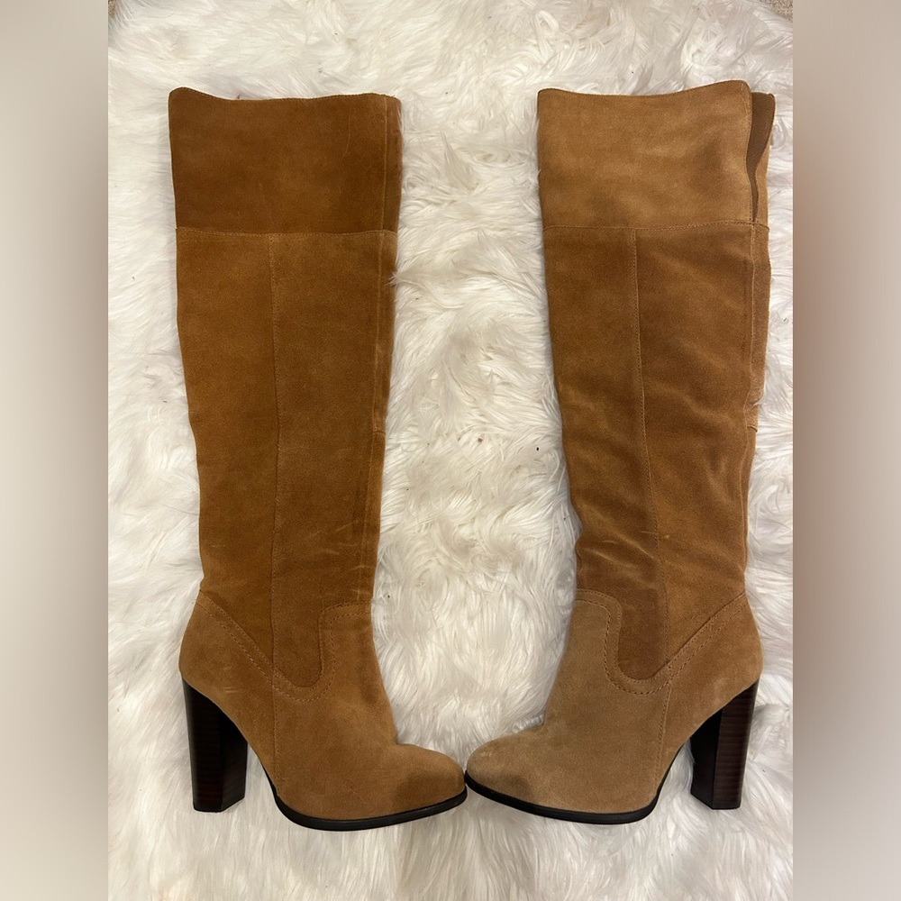 ALDO Over the Knee Camel Suede Boots Size 6 1/2 !